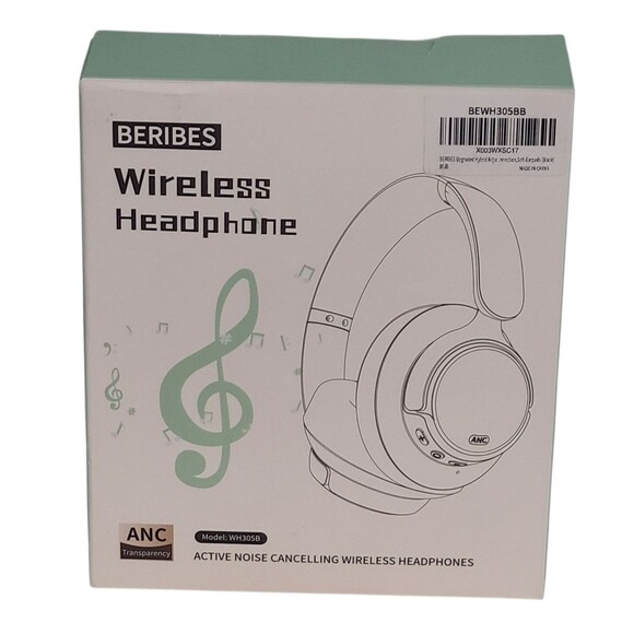BERIBES WH305B Hybrid Active Noise Cancelling Headphones ANC/Transparent Mode